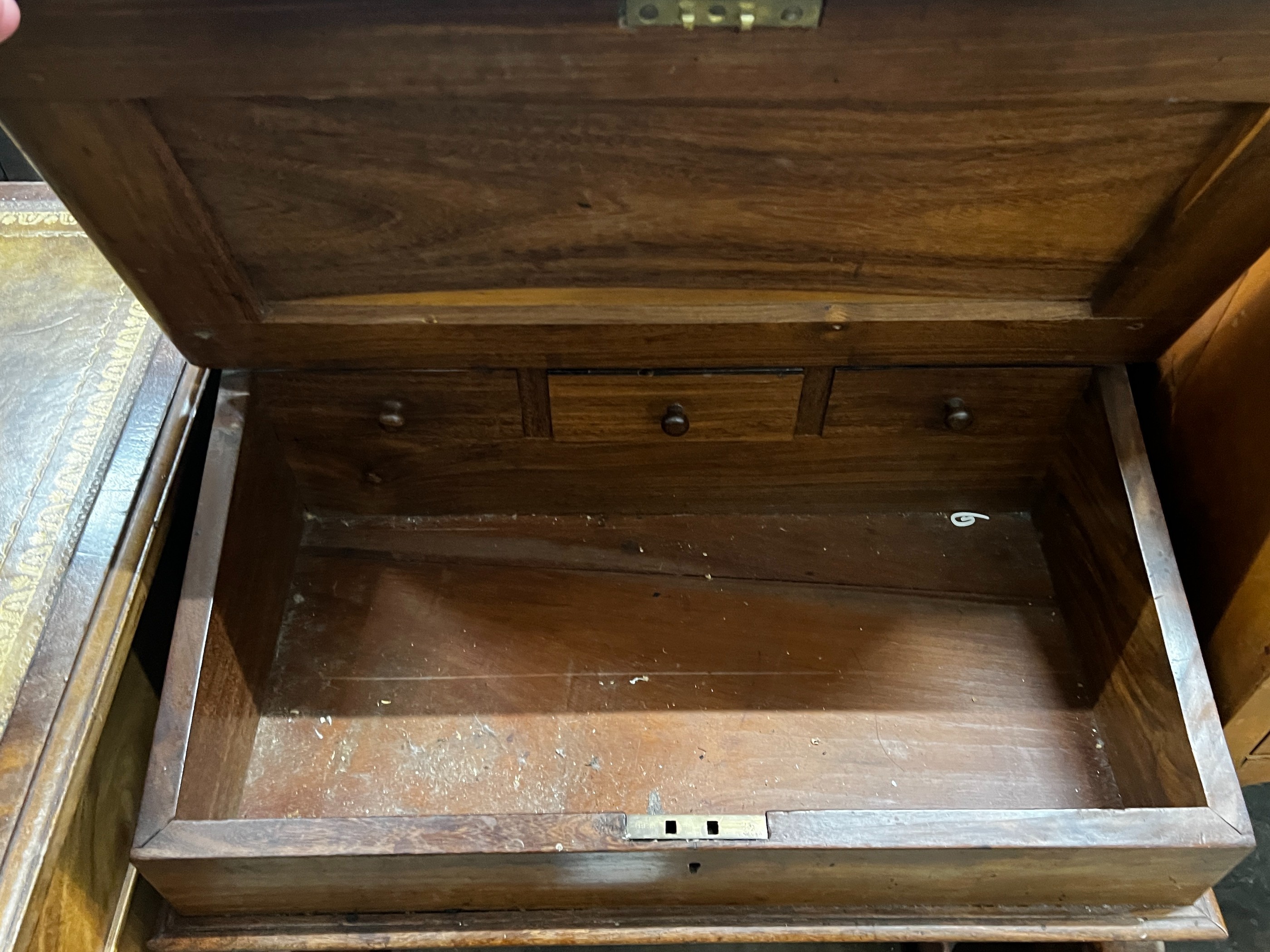A hardwood Davenport desk, width 64cm, depth 51cm, height 84cm